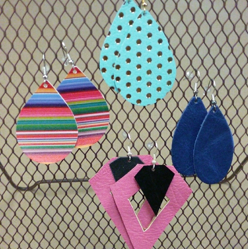 Leather earrings